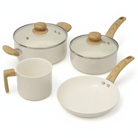 Jogo de Panelas Vanilla com Revestimento Cerâmico - 4 Peças