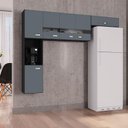 Ver imagem 3 de Cozinha Suspensa Julia 3 Peças Preto Cinza Platinum – Poquema