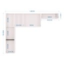 Ver imagem 2 de Cozinha Suspensa Julia 3 Peças Preto Cinza Platinum – Poquema