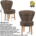 Ver imagem 3 de Jogo de Cadeira para Sala de Jantar Estofada Confortáveis com Pés de Madeira Moblan Decor