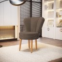 Ver imagem 7 de Jogo de Cadeira para Sala de Jantar Estofada Confortáveis com Pés de Madeira Moblan Decor