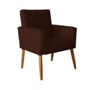 Ver imagem 2 de Poltrona Decorativa Nina Sala e Escritório Suede Marrom