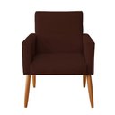 Ver imagem 1 de Poltrona Decorativa Nina Sala e Escritório Suede Marrom