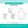 Tampa Vaso Sanitário Madeira Laqueada Zip Branco para Bacia Incepa - 2