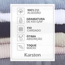 Ver imagem 2 de Jogo de Toalhas 4 Peças Banhão e Rosto 100 Algodão Brisa Karsten