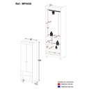 Ver imagem 5 de Guarda-roupa Infantil 62cm 2 Portas e 2 Gavetas Dengo Multimóveis Mp4436 Madeirado/branco Madeirado