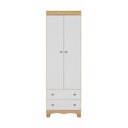 Ver imagem 3 de Guarda-roupa Infantil 62cm 2 Portas e 2 Gavetas Dengo Multimóveis Mp4436 Madeirado/branco Madeirado
