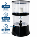 Ver imagem 5 de Filtro de Água 7,5L Bebedouro Compacto com Vela Cerâmica e Boia Dosadora Inmetro - Preto
