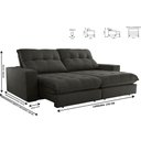 Ver imagem 3 de Sofa Retrátil Dublin 2,30m Mola Ensacada 04 Lugares Txr