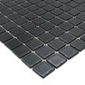 Pastilhas de Vidro Preta Cristal Brilhante Cozinha Banheiro Piscina 30x30cm - 4