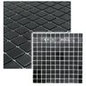 Pastilhas de Vidro Preta Cristal Brilhante Cozinha Banheiro Piscina 30x30cm - 1