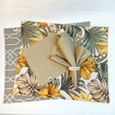 Ver imagem 2 de Kit Americano 6 Lugares, 40x48 Dupla Face Estampado Floral com 6 Guardanapos 40x40 100% Algodão