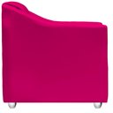 Ver imagem 4 de Kit 3 Poltronas Decorativa para Sala Manicure Recepção Mila Corino Pink Pés de Plástico Cromado