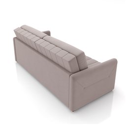 Sofá-cama Decorativo Retrátil Thanos 2 Lugares 192cm Veludo Rosê G45 - Gran Belo - 8