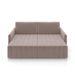Sofá-cama Decorativo Retrátil Thanos 2 Lugares 192cm Veludo Rosê G45 - Gran Belo - 6