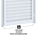 Ver imagem 6 de Porta de Alumínio de Giro Laminada Ventilada 215x95cm Lucasa Ideale Abertura Direita Branco