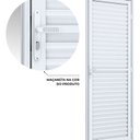 Ver imagem 5 de Porta de Alumínio de Giro Laminada Ventilada 215x95cm Lucasa Ideale Abertura Direita Branco