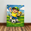 Ver imagem 6 de Kit 3 Quadro Decorativo Futebol Infantil Quarto Menino Bebê Moderno 40x28cm