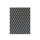 Ver imagem 3 de Tapete Sala ou Quarto Antiderrapante 2,50M x 1,32M Arabesco Geométrico Preto e Branco