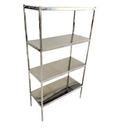 Ver imagem 1 de Estante Aço Inox 170x40x93 com 4 Prateleiras Reforçada