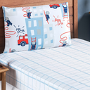 Ver imagem 1 de Jogo Lençol Infantil Solteiro Bouti 2 Peças 200 Fios Estampado Toque Seda:bombeiro