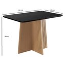 Ver imagem 3 de Mesa para Sala de Jantar 120cm x 90cm Isa Marrom/Mel/Preto
