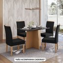 Ver imagem 2 de Mesa para Sala de Jantar 120cm x 90cm Isa Marrom/Mel/Preto