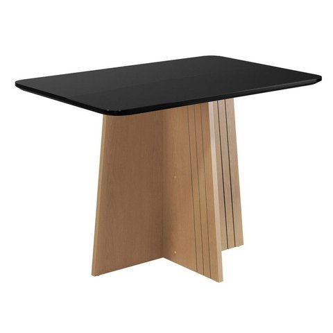 Mesa para Sala de Jantar 120cm x 90cm Isa Marrom/Mel/Preto