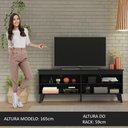 Ver imagem 5 de Rack para Tv até 65 Polegadas com Pés Preto Turim Madesa