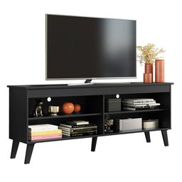 Rack para Tv até 65 Polegadas com Pés Preto Turim Madesa - 2