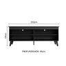 Rack para Tv até 65 Polegadas com Pés Preto Turim Madesa - 3