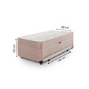 Ver imagem 4 de Cama Box Solteiro 3 em 1 New Magnifico Teen Colchões Sensor Rosa/Branco