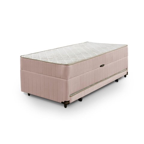 Cama Box Solteiro 3 em 1 New Magnifico Teen Colchões Sensor Rosa/Branco