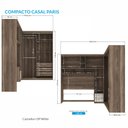 Ver imagem 4 de Guarda Roupa Ponte Casal 232cm 6 Portas 5 Gavetas 7 Nichos Compacto Paris Santos Andirá