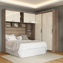 Ver imagem 2 de Guarda Roupa Ponte Casal 232cm 6 Portas 5 Gavetas 7 Nichos Compacto Paris Santos Andirá