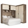 Guarda Roupa Ponte Casal 232cm 6 Portas 5 Gavetas 7 Nichos Compacto Paris Santos Andirá - 6