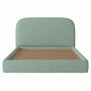 Ver imagem 7 de Cama Queen Flutuante com Cabeceira 160cm Aura W01 Linho Verde Menta - Lyam Decor
