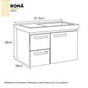 Ver imagem 6 de Gabinete para Banheiro em Aço Romã Branco - Cozimax