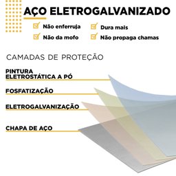 Gabinete para Banheiro em Aço Romã Branco - Cozimax - 4
