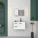 Ver imagem 2 de Gabinete para Banheiro em Aço Romã Branco - Cozimax