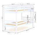 Ver imagem 4 de Beliche Infantil Slim com Grade de Proteção Madeira Maciça Branco Housin