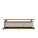 Ver imagem 5 de Rack Guarapari 180cm Design Orgânico para Sala Tv Moderno:naturalle/off White