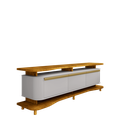 Ver imagem 4 de Rack Guarapari 180cm Design Orgânico para Sala Tv Moderno:naturalle/off White