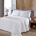 Ver imagem 1 de Manta Microfibra Flannel Relevo Jacquard Casal 2,20m x 2,40m 260g-m² Off White Buettner