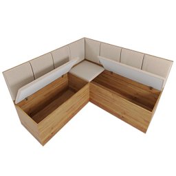 Conjunto Canto Alemão Baú Prestigio com Mesa 120x80cm e 2 Cadeiras Milao Mel/bronze- Casa Giulia - 3 Conjunto Canto Alemão Baú Prestigio com Mesa 120x80cm e 2 Cadeiras Milao Mel/bronze- Casa Giulia - 3