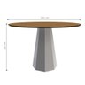 Mesa de Jantar 4 Lugares Grand Off White Imbuia - 2