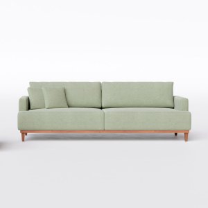 Sofá Living Doha 2,28m em Linho Columbia Premium Verde Militar - Home Mobily