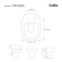 Ver imagem 3 de Assento Sanitário Soft Close Versato Pessego 73 para Vaso Celite