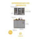 Ver imagem 5 de Armário de Cozinha Modulada Compacta Fidelitá Nara 100% MDF 2 Peças 120cm 6 Portas 2 Gavetas com