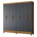 Ver imagem 2 de Guarda Roupa Casal Marajó 8 Portas Freijó Cinza – Moval